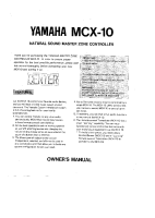 Yamaha MCX-10 - Owners Manual 